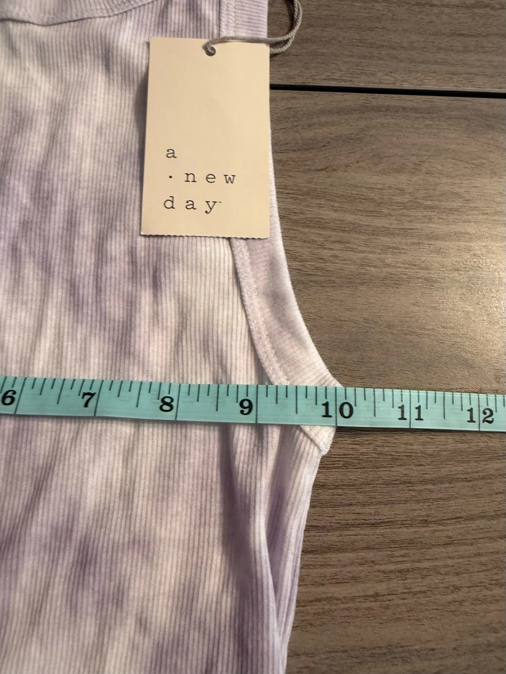 a new day Lavender Ribbed Tie-Dye Tank Top - Picture 2 of 7